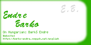 endre barko business card